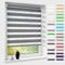 Doppelrollo klemmfix ohne Bohren, Duo Rollos für Fenster & Tür mit Bohren, Version 2025 Anthrazit B85 x H100cm (Stoffbreite 81cm), Fensterrollo lichtdurchlässig & verdunkelnd, Klemmrollo Sonnenschutz