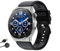 GT3 Pro Smart Watch Touchscreen Bluetooth Android iOS Voice Assist Amoled HD Wireless Charging (Black Silicone)