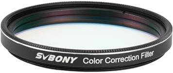 Svbony SV231 Filtro de Corrección de Color de 2, Filtro Telescópico Rosca Completa M48×0.75, Mejora el Contraste y la Claridad, para Observar Detalles en Cráteres de Superficies Lunares y Planetarias