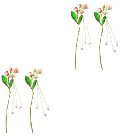 FRCOLOR 2sets Elegant Vintage Hair Sticks Pearl Tassels Chinese Style Hair Chopsticks for Women Accessories 2pcs*2
