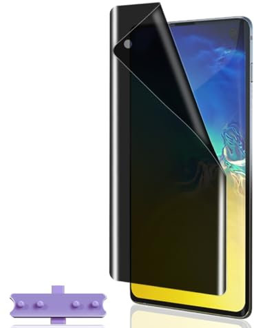 Yiunssy Sichtschutz Schutzfolie für Samsung Galaxy S10 4G Schutzfolie,Ultra Dünn Flexibles TPU Anti-Spähen Folie/Privatsphäre Schutz/3D-Vollabdeckung/Privacy Panzerfolie für Samsung Galaxy S10 4G