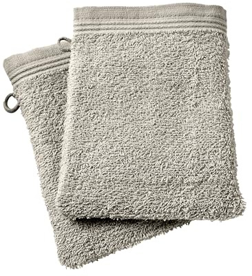 UNIVERSDECOR Lot de 2 ou 6 Gants de Toilette Spa 15 x 21 cm / 400 GR/m² (2, Sable)