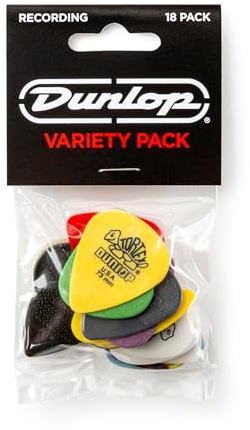 DUNLOP - PVP120 - Plektren Recording Variety Pack, Beutel mit 18 Stück.