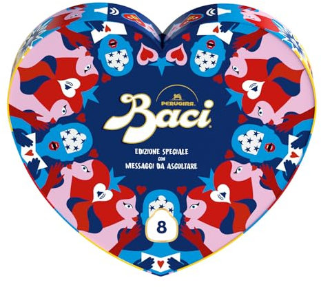 BACI PERUGINA Classico Cioccolatini Fondenti ripieni al Gianduia, Scatola Cuore 100g