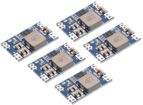 sourcing map Convertidor DC-DC Buck Regulador de voltaje, módulo de alimentación reductor MINI560 7-20V a 5V 5A para transformadores de potencia de ajuste de potencia, 5 piezas
