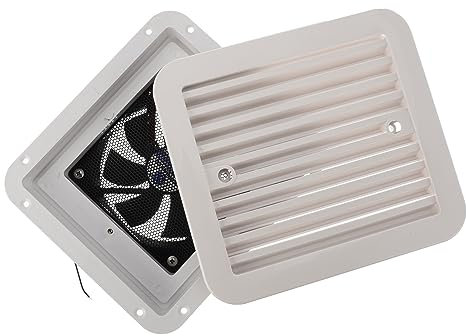 CHICAMPERA Ventilateur Dextraction De Ventilation De Remorque De Camping-car À Profil Bas Ventilateur De Sortie Déchappement Latéral 12 V Construction En Plastique Résistant Aux Intempéries