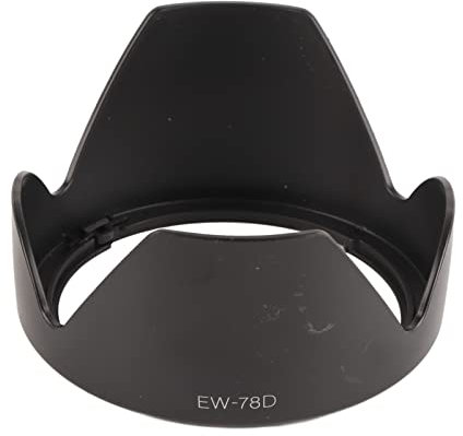 Rankomu EW78D Paraluce di ricambio in ABS per obiettivo EF-S 18-200mm F3.5-5.6 IS, paraluce per obiettivo fotocamera, materiale ABS, leggero, facile da installare