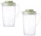 VICASKY 2pcs Cool Kettle with Lid Large Water Jug with Lid Household Pitcher Drink Container Drinking Pitcher Kitchen Juice Jugs with Lid for Fridge Juice Container with Lid Big Green
