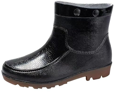 vejtmcc Stivali in gomma da uomo, antiscivolo, traspiranti, da pioggia, da giardino, comodi e antiscivolo, impermeabili, Z02braun, 43 EU