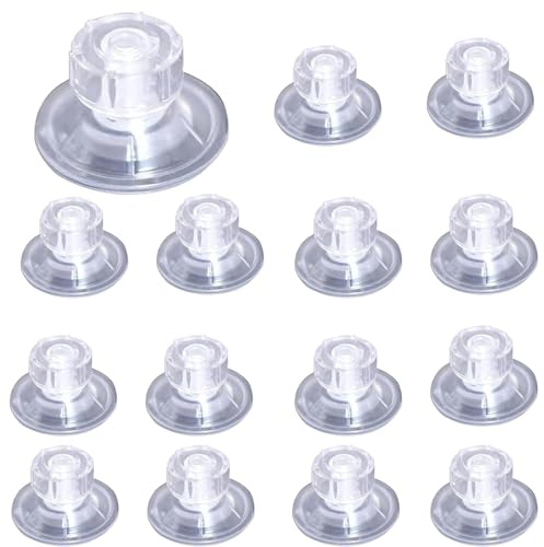 15 Pcs Motorhome Limpets, Premium Limpets for Awning, High Grip Suction Cups for Caravan, Campervan, Van Side Fixing for Canopy, Hanging Organiser(4.7cm, Transparent)
