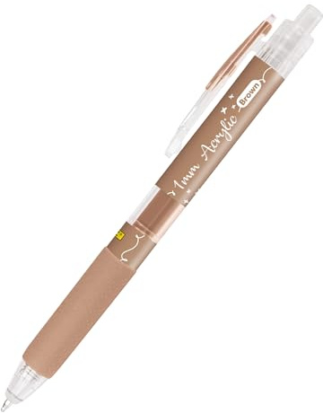 Online Acrylic Liner Braun, 1x I Acrylmarker auf Wasserbasis brown I Schnelltrocknend auf Holz & Kunststoff – auch als Glasmalstifte oder Steine bemalen I Acrylic Marker, hohe Deckkraft