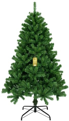 Azorex Árbol de Navidad Artificial Viridian 150cm/180cm/210cm con Soporte Metálico Plegable, Material Pet, Fácil Montaje y Almacenamiento (Viridian, 150 cm)