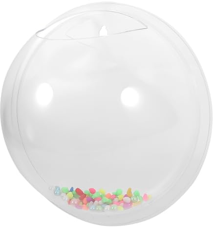 Homoyoyo Creative Wall Mounted Acrylic Fish Bowl Hanging Aquarium Fish Tank for Home Decor Featuring Space Saving round Design Suitable for Plants