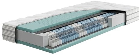 Hn8 Luxus-Taschenfederkern-Matratze Emotion Pro TFK, H3, 90 x 190 cm