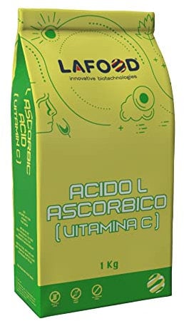 Acide Ascorbique Pur Lafood - Vitamine C - 1 kg E300 - Alimentaire - Sans OGM - Sans Gluten
