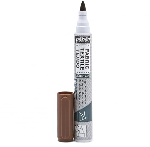 Pebeo 7A Marter Fabric Marker, 1 mm, Brown