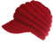 Simoda Damen Wintermütze Beanie Mütze Winter Strickmütze Schirmmütze Hüte Mützen Caps Gestrickte Baseballmütze Pferdeschwanz Mütze mit Zöpfen Loch (Red)