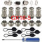 RUNCCI-YUN 6Pcs GX16-5 Broches Aviation Connecteur, 16MM Metal Panneau Aviation Connecteur Prise, 5A Male Femelle Aviation Prise avec Caoutchouc Protecteur Capuchon et Tournevis