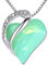 Leafael Infinity Love Herzanhänger-Kette für Damen – Geburtsstein Halskette mit Kristallen, rhodiniert, nickelfrei & hautfreundlich – Edler Damenschmuck mit 45 + 5 cm Kette und Karabinerverschluss