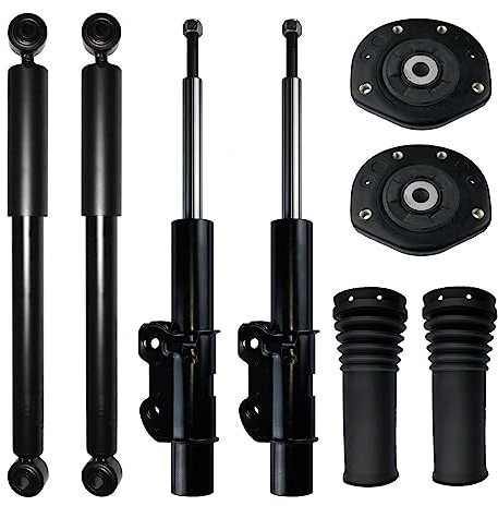 2x Gasdruck Stossdämpfer Domlager Staubschutz Vorderachse 2x Stossdämpfer Hinterachse links rechts