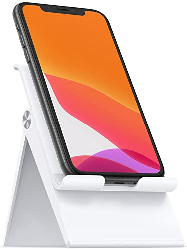 UGREEN Support Téléphone Bureau Dock Téléphone Hauteur Réglable Pliable Compatible avec iPhone 13 Pro Max Mini 12 11 XS Max X Galaxy S22 S21 Ultra Note20 A12 A32 Redmi Note 10 Pro (Blanc)