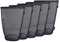 Boundless Voyage 5-teilige Nylon-Netztasche Robuste Kordelzug-Netzbeutel Reisestoff Sack Mesh Storage Ditty-Tasche für Kosmetik-Duschgels Pot Tennis Golfball Outdoor-Tools (Black XL)