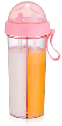Dual-Use Bottle,600ml/21oz Sports Water Bottle Portable Two Straws Drink Cup,Portable Two Straws Couple Water Bottle for Running Climbing Gym Cycling Hiking Mountaineering