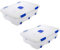 Tradineur - Pack de 2 Cajas de almacenaje, de 20 x 77 x 57 cm, nº 14, con Capacidad de 56 litros con Tapa y Ruedas para organización del hogar, baúl Organizador(20 x 77 x 57 cm, Pack de 2)