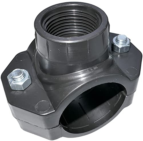 AERZETIX - C51889 - Collier de prise en charge dérivation Ø50x1'' - à 2 boulons - collier de dérivation de conduites secondaires - raccord plastique pour tuyau d'eau filetage femelle