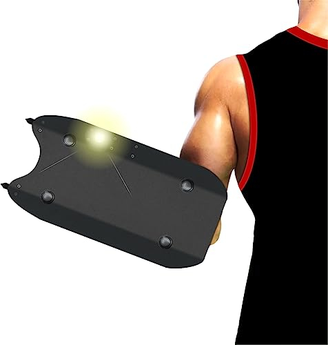 Shindn Aluminum Alloy Metal Shield LED Spotlight Arm Shield with Glass Breaker for Hunting,Safety Protection,Outdoor Adventures and Superhero Cosplay Props (Illumination Shield)