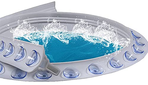 DFANCE Bathroom Shower Water Dam Barrier Water Stopper Strip with Suction Cup,Shower Door Bottom Seal Water retaining Strip,Moveable Bendable Waterproof Flood Barrier,100cm/39in