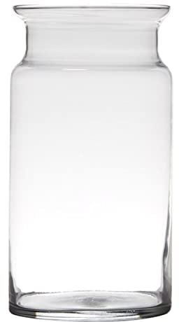 INNA-Glas Blumenvase Glas Hanna Earth, klar, 29,5cm, Ø15cm - Tisch Vase