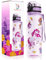 Kids Unicorn Water Bottle, 500ml BPA Free Tritan Water Bottle, Childrens School Bottle, Work Bottle, Travel Bottle, Camping Bottle, LEAKPROOF, SHATTERPROOF Lilac Reusable Drinks Bottle