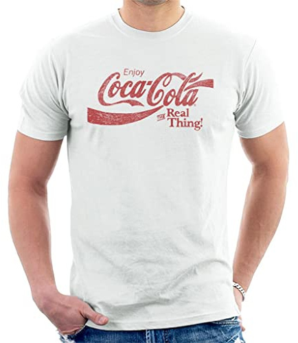 All+Every Coca Cola The Real Thing Men's T-Shirt White