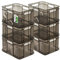 PAFEN 6x Euro Stapelbox 16l - 35 x 27 x 21 cm - Aufbewahrungsbehälter Euro-box Transparent Stapelkasten Transport Eurobehälter aus PP, Schwarz