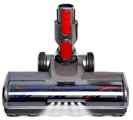 BAKTH Head Replacement for Dyson V7 V8 V10 V11 V15 Vacuum Cleaner with Hard Bristle Roller, Detachable Direct Drive Cleaning Brush Head with 5 LED Lights for Hard Floors and Carpets