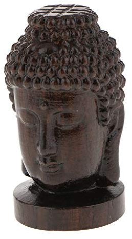 Buddha Statuen/Buddha Figur China Hölzerne Sakyamuni Buddha Statue Buddist Mönch Fengshui Ornament Miniaturen Hausgarten Hohe Qualität Zuhause Skulptur Deko (Color : Buddha Head)