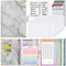 SKYDUE Budget Planner Deutsch, Spar Challenge Für Budget Planer,A6 PU Budget Für Beginner Mit Geld Organizer, Haushaltsbuch Mit Geldfächer, Bugetplaner Deutsch Startset(MarmorGrau)