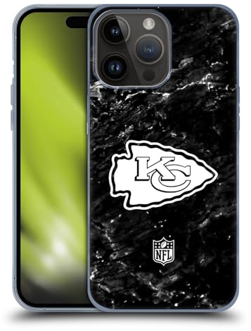 Head Case Designs Offizielle NFL Marmor Kansas City Chiefs Artwork Gelhülle [Militärischer Schutzgrad] Kompatibel Mit Apple iPhone 15 Pro Max Und Kompatibel Mit MagSafe