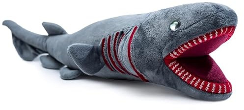 Simulation Frilled Shark Plush Toy -Grey Long Lifelike Frilled Six Gill Shark Stuffed Toys, Soft Realistic Sea Creatures Sharks Model Plush for Kids, 20.5Inches