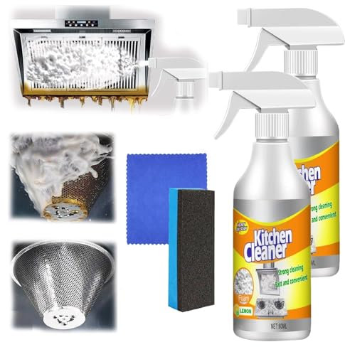 Clean Sweep Kitchen Cleaner, puissant nettoyant universel pour la cuisine, pour la hotte, le four, les casseroles, le gril et l'évier. (2pcs)