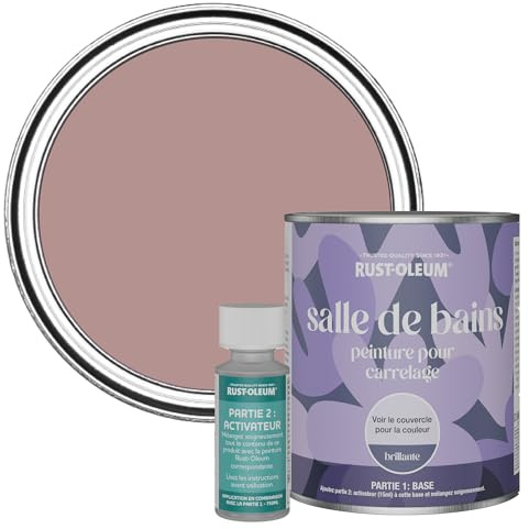 Rust-Oleum Pink Water-Resistant Bathroom Tile Paint In Gloss - Heartfelt 750ml