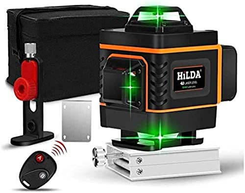 Nivel láser Láser de líneas cruzadas con punto de plomada, nivel láser de haz verde: 360 grados horizontales y dos líneas verticales más punto de plomada, herramienta láser de múltiples líne