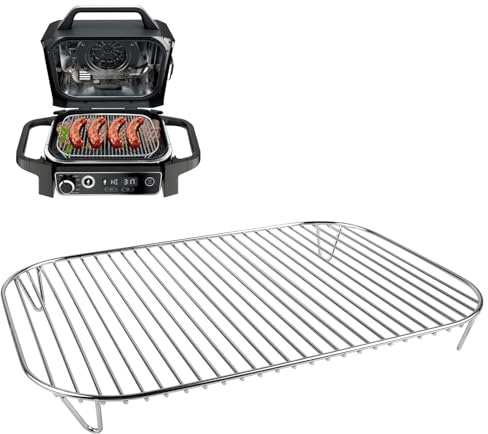 GOEDCH 31 cm × 22 cm Heißluftfritteuse Grillrost: 304 Edelstahl Friteuse Grill, Luftfritteusenständer, Air Fryer Zubehör, Heißluftfritteuse Gestell für Ninja OG701 OG751 Woodfire 7 IN 1 Grill