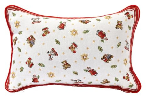 Villeroy & Boch – Toy's Fantasy Kissen Santa Rechteckig Bunt, Waschmaschinengeeignet, Wendekissen mit 2 Seiten, Weihnachtsdekorationen, Deko Weihnachten Toys, Baumwolle,Polyester
