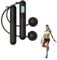 Ropeless Skipping Rope, Cordless Skipping Ropes for Adults, Wireless Skipping Rope with Counter Smart Digital Gravity Ball Jump Rope (Black)
