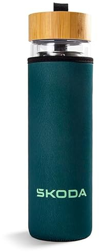 Skoda 6U0050309A Glasflasche Trinkflasche Teeflasche Flasche, mit Teesieb