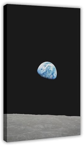 rsgfyc Leinwandposter Earthrise during Apollo 8, NASA Remastered Scifi, Raumstart-Poster, Schlafzimmer, Dekoration, Landschaft, Büro, Raumdekoration, Geschenk, 40 x 60 cm