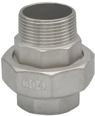 REIUAFWYGV 1/4 3/8 1/2 3/4 1 1-1/4 1-1/2 2 BSPT Female To Male Socket Union 304 Stainless Steel Pipe Fitting Water Gas Oil(BSPT SS316,FEMALE TO MALE_1-1/4)