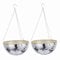 Disco Ball Hanging Planter Set 2Pack 25CM Mirror Ball Planters with Hooks Chain Wall Mounted Flower Plant Baskets Boho Decor for Plants